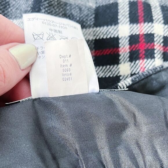 Eddie Bauer Black, Gray, White and Red Plaid Wool Mini Skirt | Women’s Size 6 - Picture 16 of 16